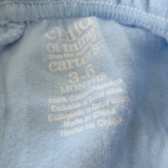 Carters Child of Mine Pull On‎ Sweatpants Infant Boys 3-6M Blue Elastic Joggers - Picture 2 of 4